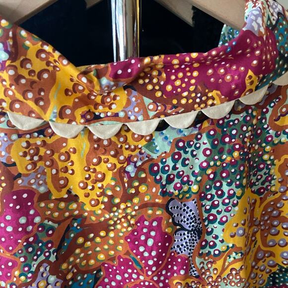 M 🔖 KIKA VARGAS x Target Women's Anemone Floral Mini Dress Pink Blue Gold - Picture 15 of 16